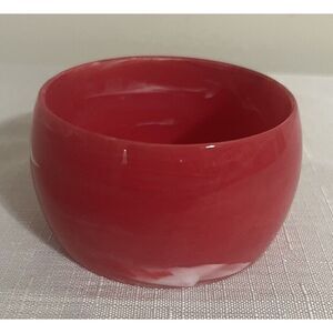 Vintage Red Smooth Lucite Bangle Bracelet ~ 8-1/4" ~ 9-A1461‎